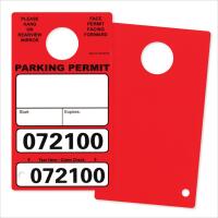 Paper Parking Permit Hang Tags - Available In Different Colors