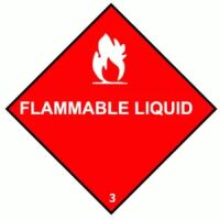 "FLAMMABLE LIQUID 3" - D.O.T. Label   