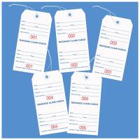 Baggage Claim Check Tags-In English