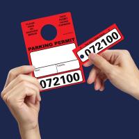 Paper Parking Permit Hang Tags - Available In Different Colors