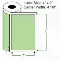 4" x 2" Thermal Transfer Labels on Rolls, Perf 