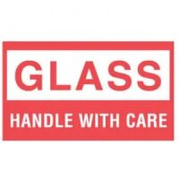 "GLASS HANDLE WITH CARE" Label 