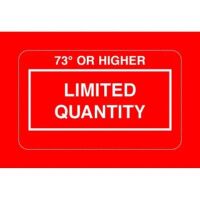 "73% Or Higher Limited Quantity" Label 