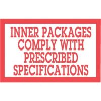 "INNER PACKAGES COMPLY WITH..." Label   