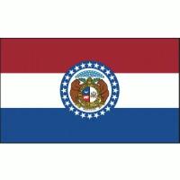 Missouri Flag with Pole Hem