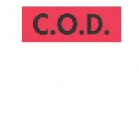 "C.O.D." Fluorescent Red Label  