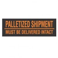 "Palletized Shipment" Fluorescent Orange Label 