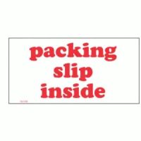 "Packing Slip Inside" Label 