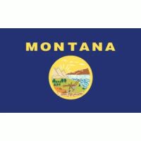 Montana Flag with Pole Hem
