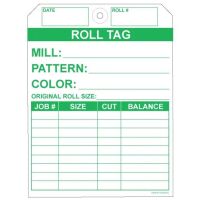 Carpet Roll Tag - Green on 10 pt Tag