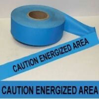 Caution Energized Area Tape, Fl. Blue  