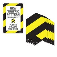 Social Distance Traffic Pattern & Floor Arrow Decals