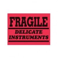 Red Fluores. "FRAGILE DELICATE INSTRUMENTS" Label