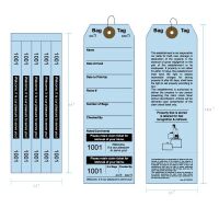 Superior Bag Claim Check Tags with 5 labels, Light Blue