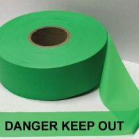 Danger Keep Out Tape, Fl. Green