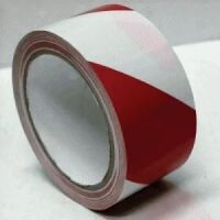 Hazard Warning Tape with Stripes, Red/White 