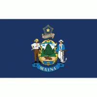 Maine Flag with Pole Hem