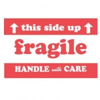"This Side Up Fragile Handle with Care" Label