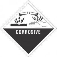 "CORROSIVE" - D.O.T. Label 