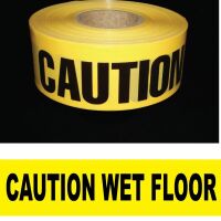 Caution Wet Floor Barricade Tape