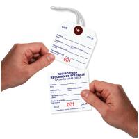 English & Spanish Baggage Claim Tag