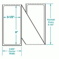 3.5" x 8" Thermal Transfer Labels Fanfolded 