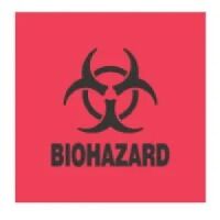 "BIOHAZARD" Fluorescent Red Label
