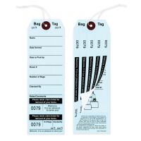 Superior Bag Claim Check Tags with 5 labels, Light Blue