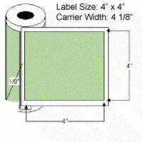 4" x 4" Thermal Transfer Labels on Rolls, Perfor 