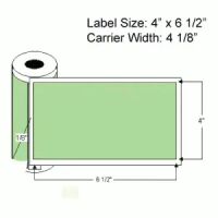 4x6.5 Pink Thermal Transfer Labels on Rolls, Perf  