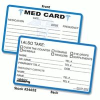 Medical Information Cards & Displays