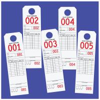 Parking & Claim Check Tags, White, 9 1/2\