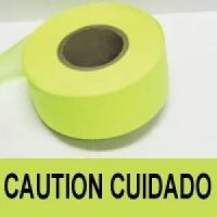 Caution Cuidado Caution Tape, Fl. Lime   