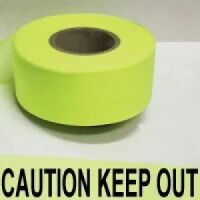 Caution Keep Out Tape, Fl. Lime  