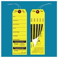 Superior Bag Claim Check Tags with 5 labels, Yellow