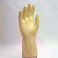 Flocked Lined Chlorinated Latex Glove