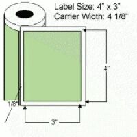 4" x 3" Thermal Transfer Labels on Rolls, Perf 