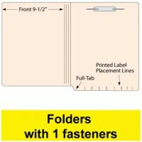 Full Tab File Folders with Fasteners