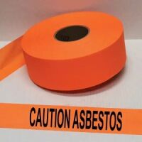 Caution Asbestos Tape (Fluorescent Orange)  