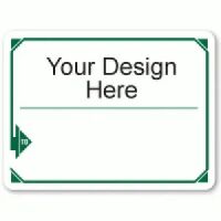 Green Colored Border Arrow Label (JML-13)