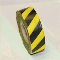 Flagging Tape Black/Yellow Stripes Color, Vinyl