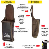 Black Colored Tag Holder