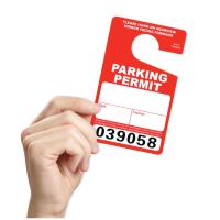 Plastic Parking Permits - Consecutively Numbered
