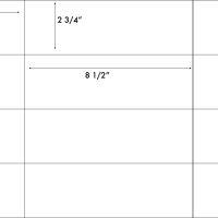 Up to 8 1/2" x 2 3/4"