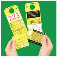 Parking & Claim Check Tags, Yellow, 9 1/2\