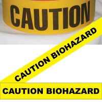 Caution Biohazard Tape, Fl. Yellow