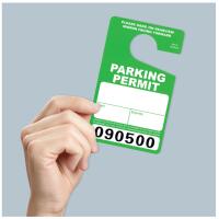 Plastic Parking Permits - Consecutively Numbered