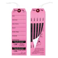 Superior Bag Claim Check Tags with 5 labels, Pink