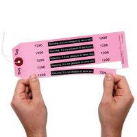 Superior Bag Claim Check Tags with 5 labels, Pink