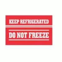 "Keep Refrigerated Do Not Freeze" Label 